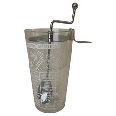 1950s Glass Bartenders Cocktail Shaker