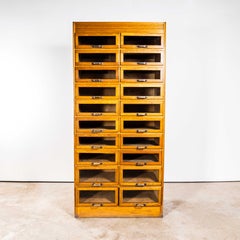 1950’s Glass Fronted Original Haberdashery Storage Unit – Twenty Drawer