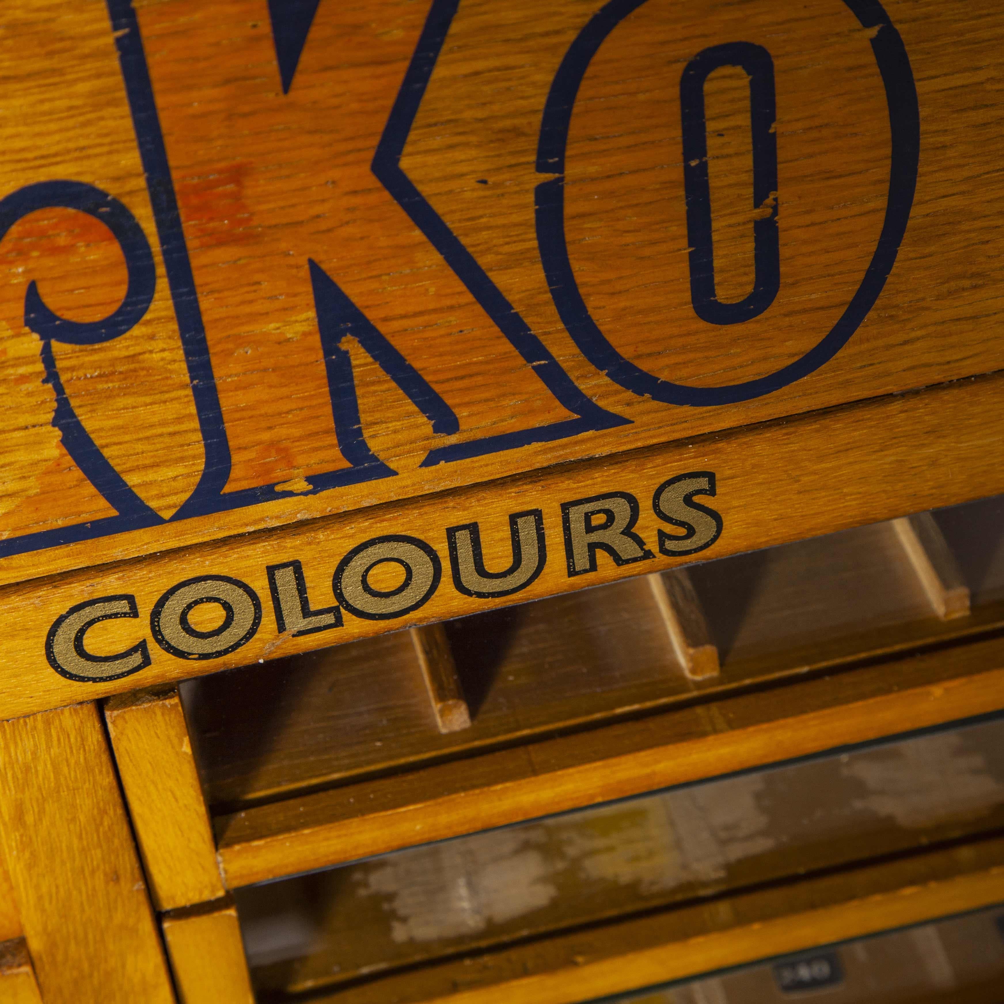 1950s Glass Fronted Sylko Cotton Reel Haberdashery Storage, Fifty Drawers 8