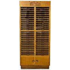 1950s Glass Fronted Sylko Cotton Reel Haberdashery Storage, Fifty Drawers