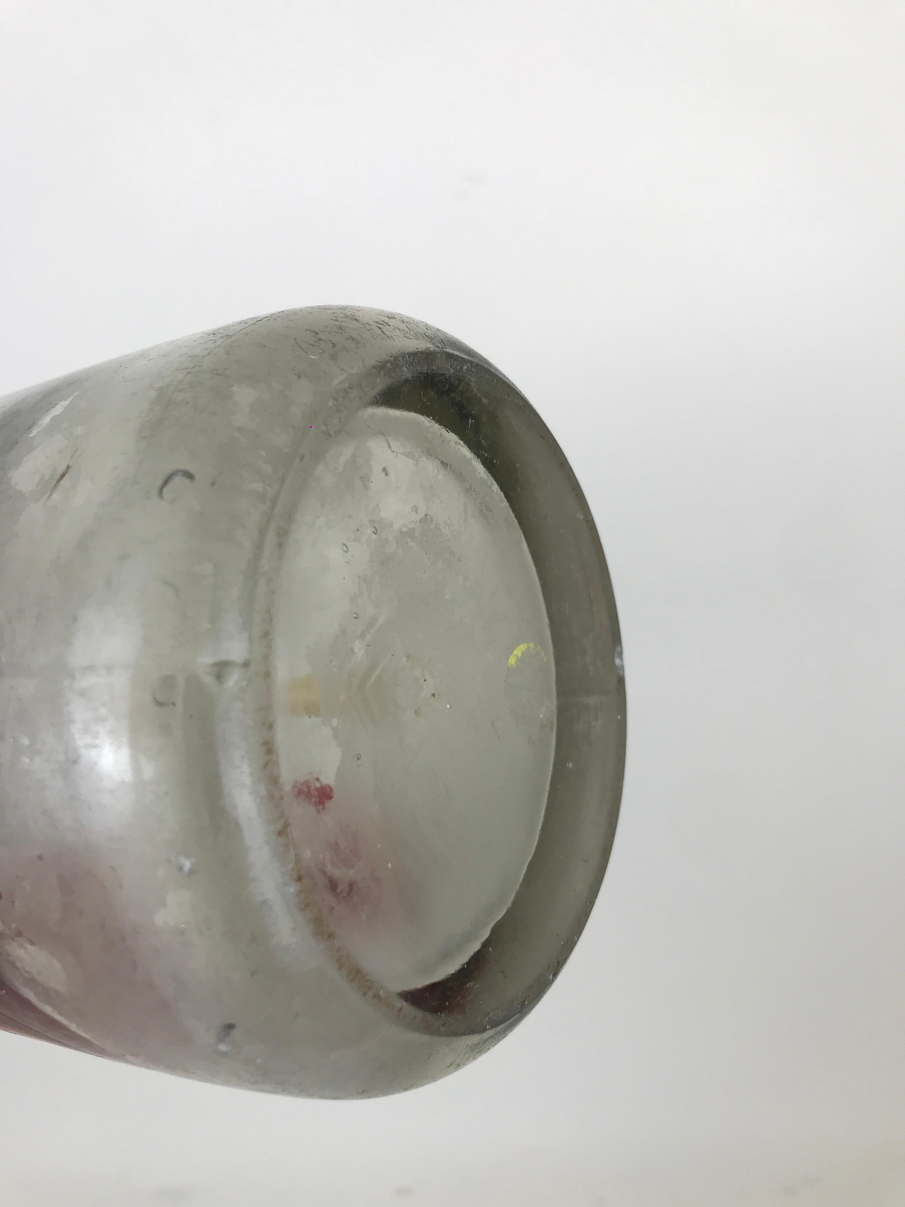 1950s Glass Italian Soda Syphon Seltzer Large Logo Campari Soda Bar Bottle For Sale 1