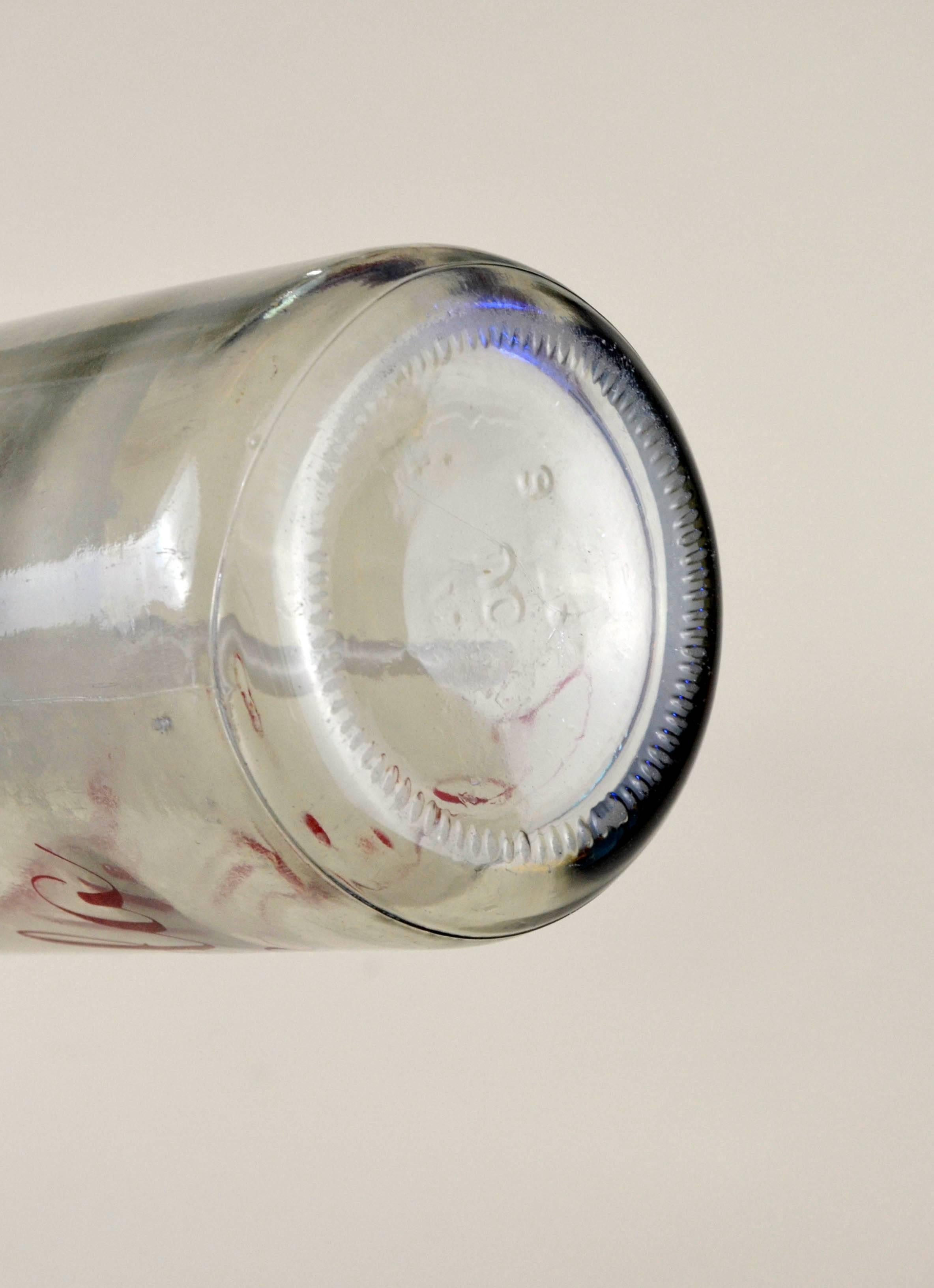 1950s Glass Italian Soda Syphon Seltzer Logo Campari Milano Soda Bar Bottle 4