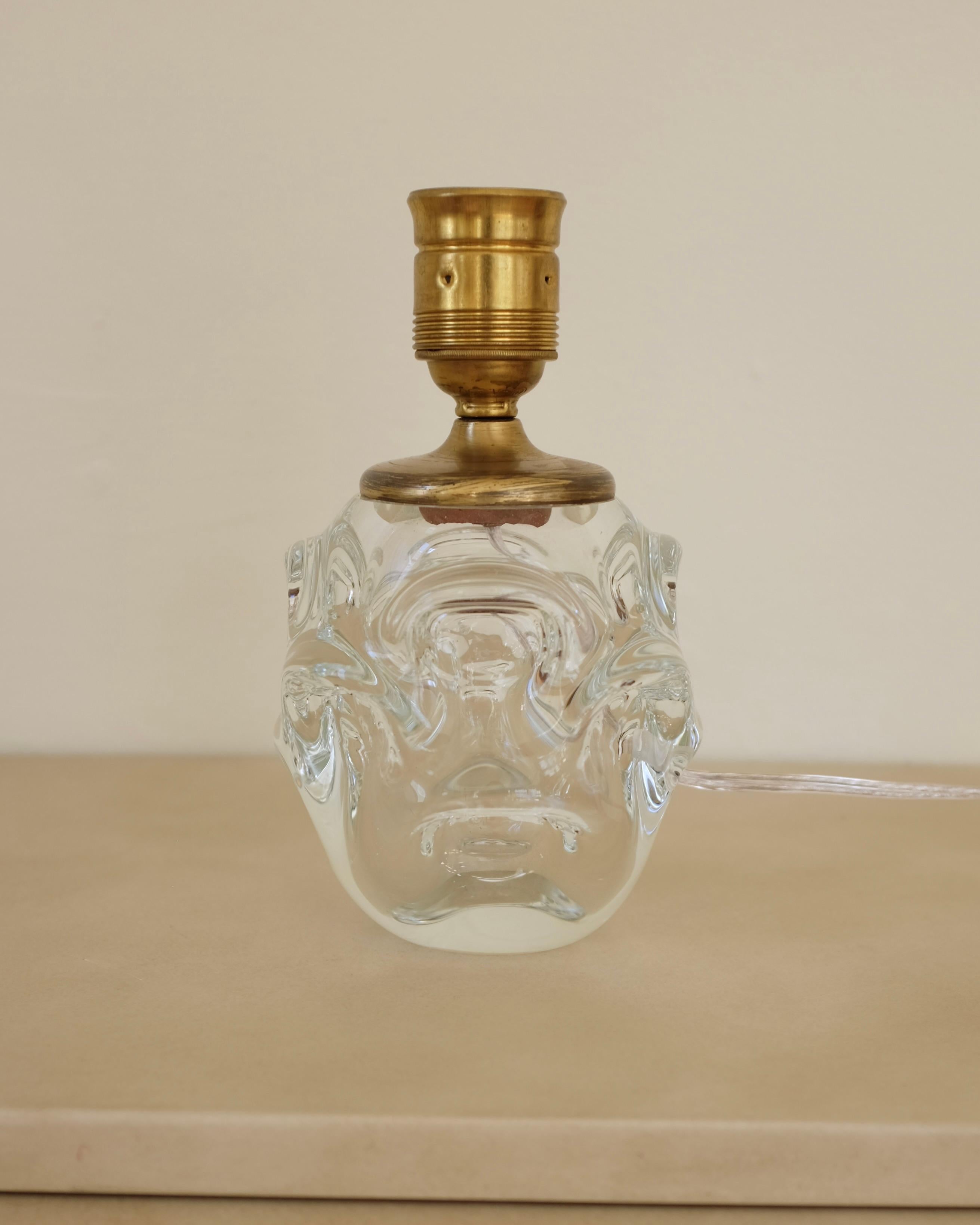 1950er Glas-Tischlampe von Börne Augustsson (Skandinavische Moderne) im Angebot