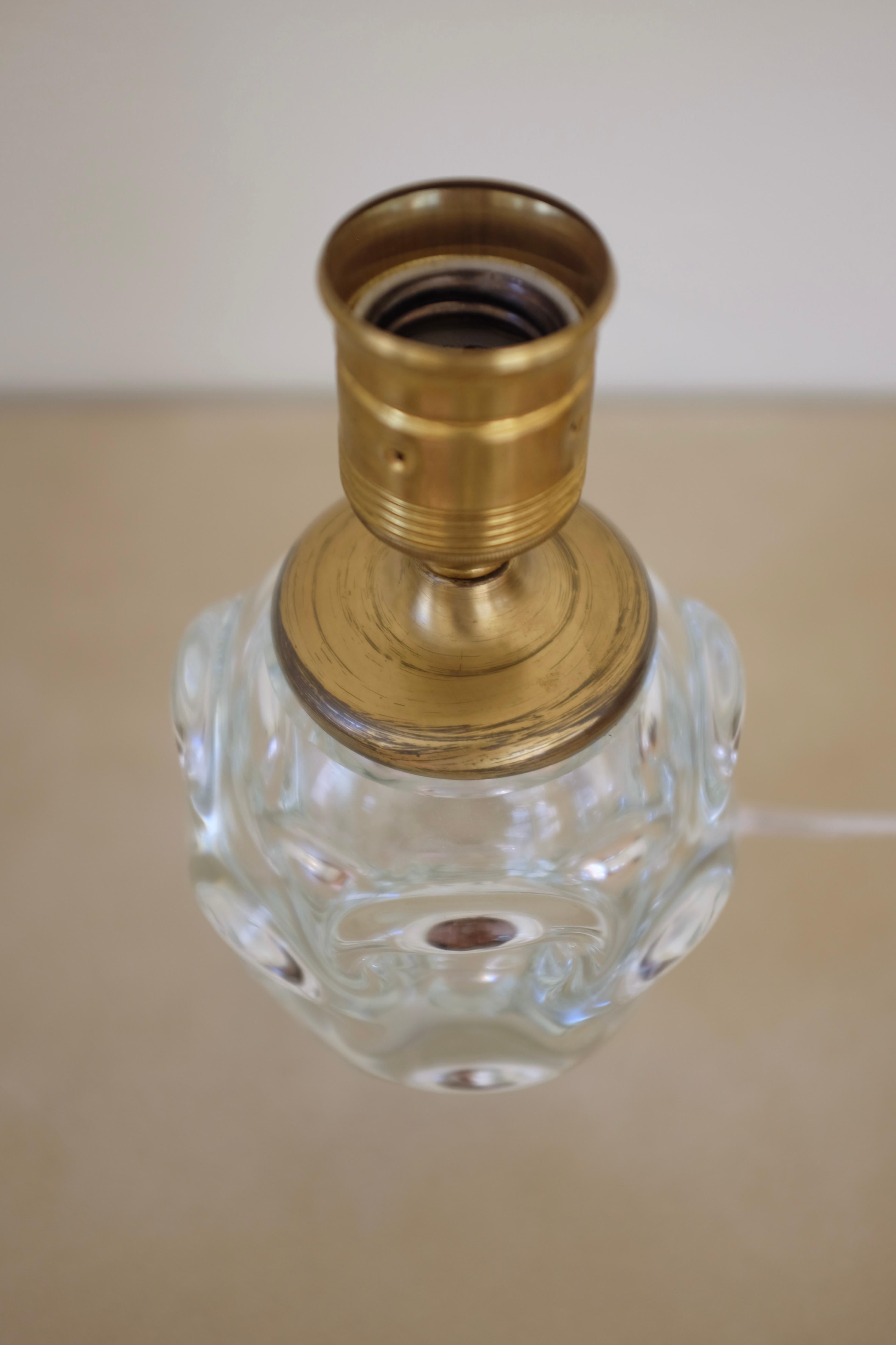 1950er Glas-Tischlampe von Börne Augustsson (Schwedisch) im Angebot