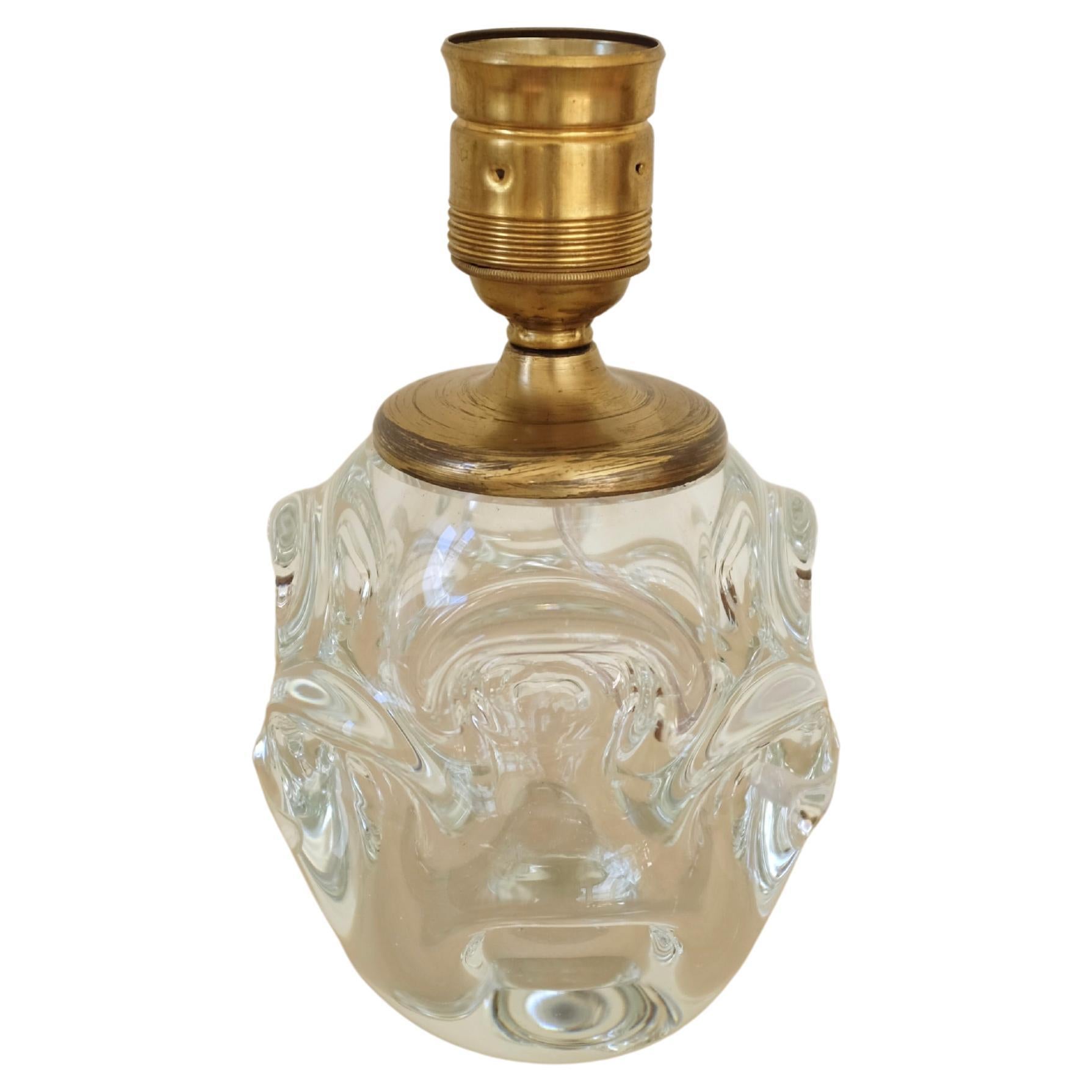 1950er Glas-Tischlampe von Börne Augustsson im Angebot