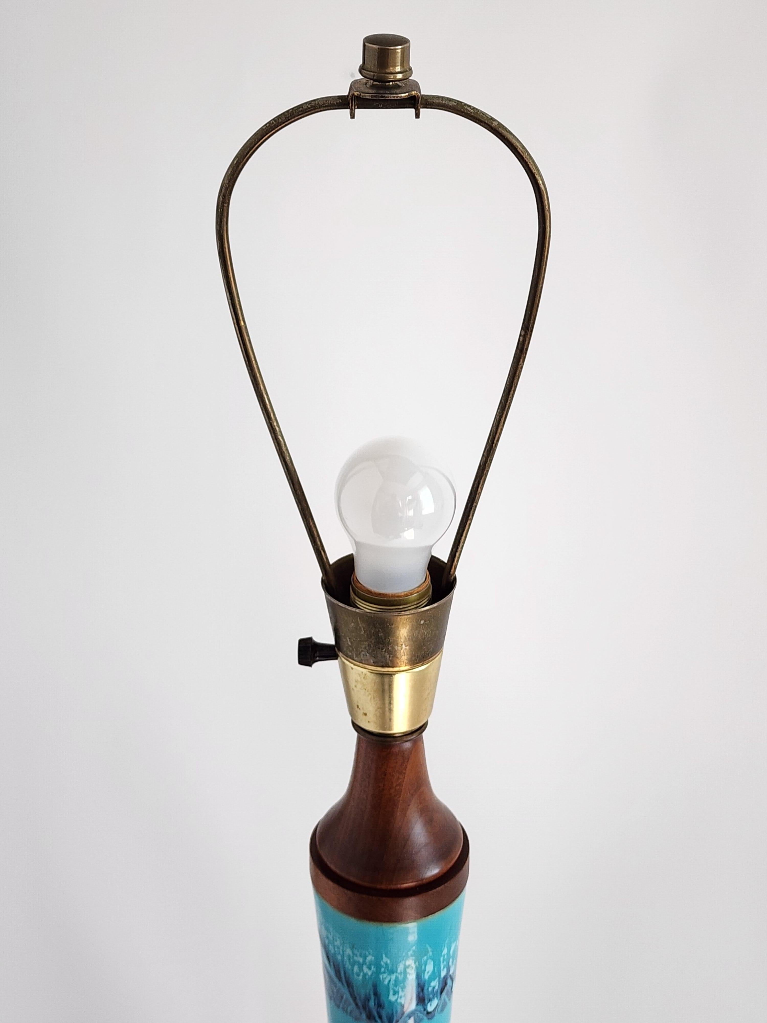 1950s  Stehlampe aus glasierter Keramik, Italien im Angebot 2