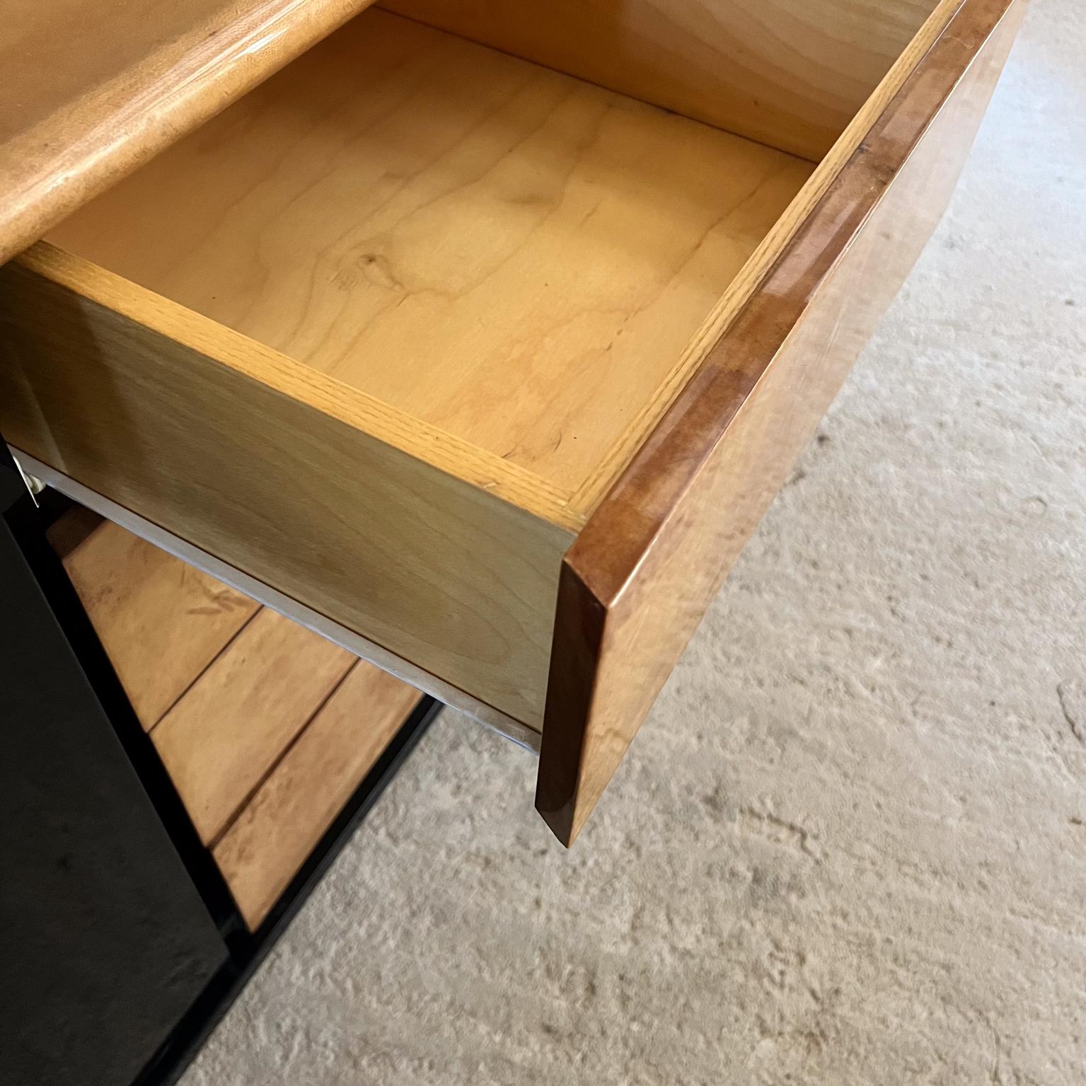 1950s Style Aldo Tura Goatskin Black Gloss Sideboard Credenza  For Sale 6