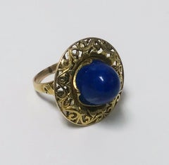 1950s Gold and Lapis Ring