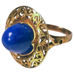 1950s Gold and Lapis Ring