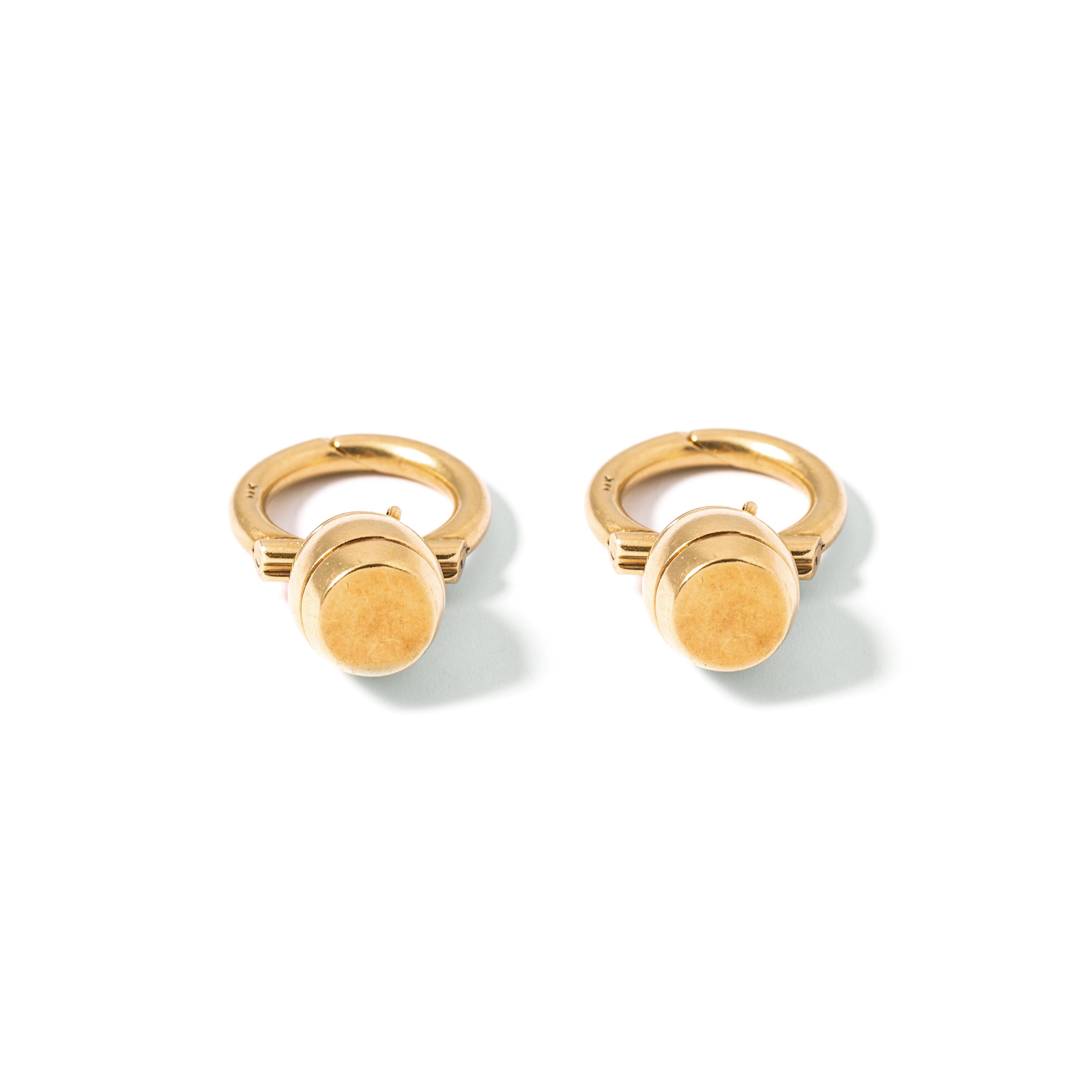 Gold Barrel Cufflinks 1950S In Excellent Condition For Sale In Geneva, CH