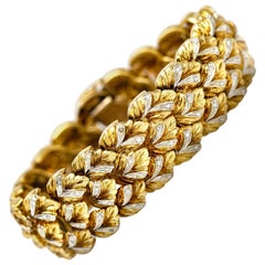 Retro 1950s Gold Diamond Bracelet