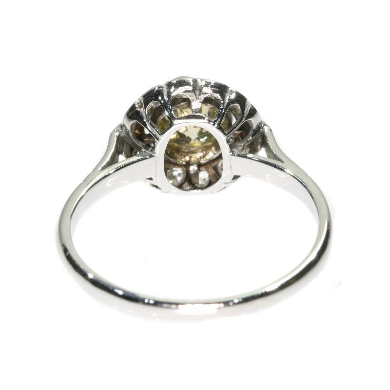 1950s Gold Diamond Ring with Champagne Colored Brilliant '0.70 Carat' For Sale 4