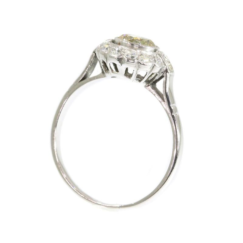 1950s Gold Diamond Ring with Champagne Colored Brilliant '0.70 Carat' For Sale 2