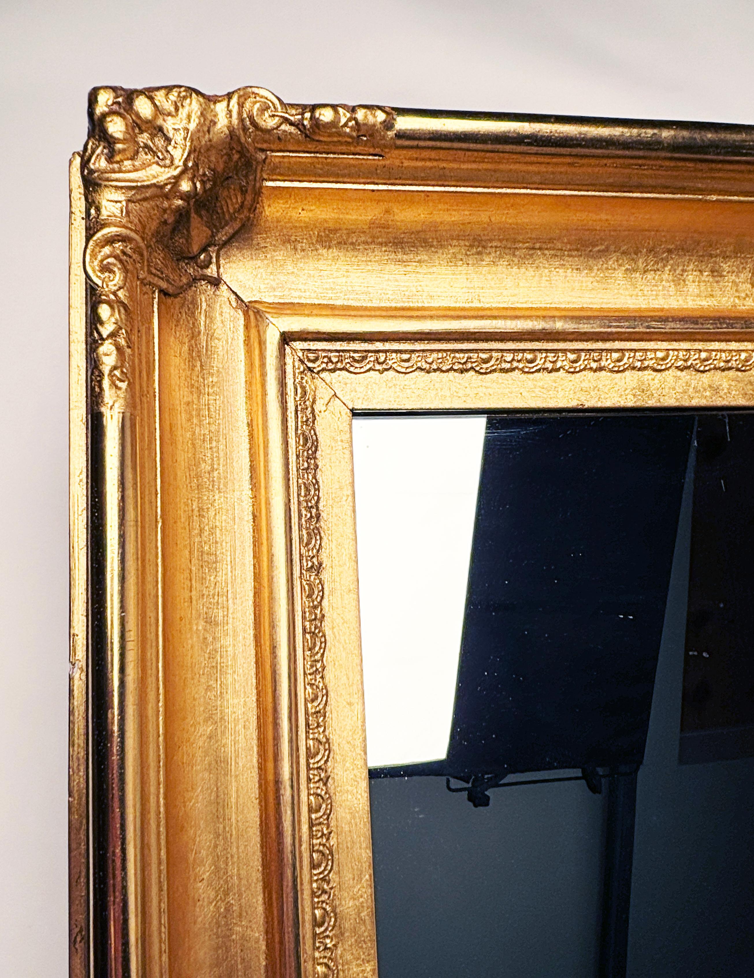 1950's Gold Gilt Rectangle Mirror For Sale 3