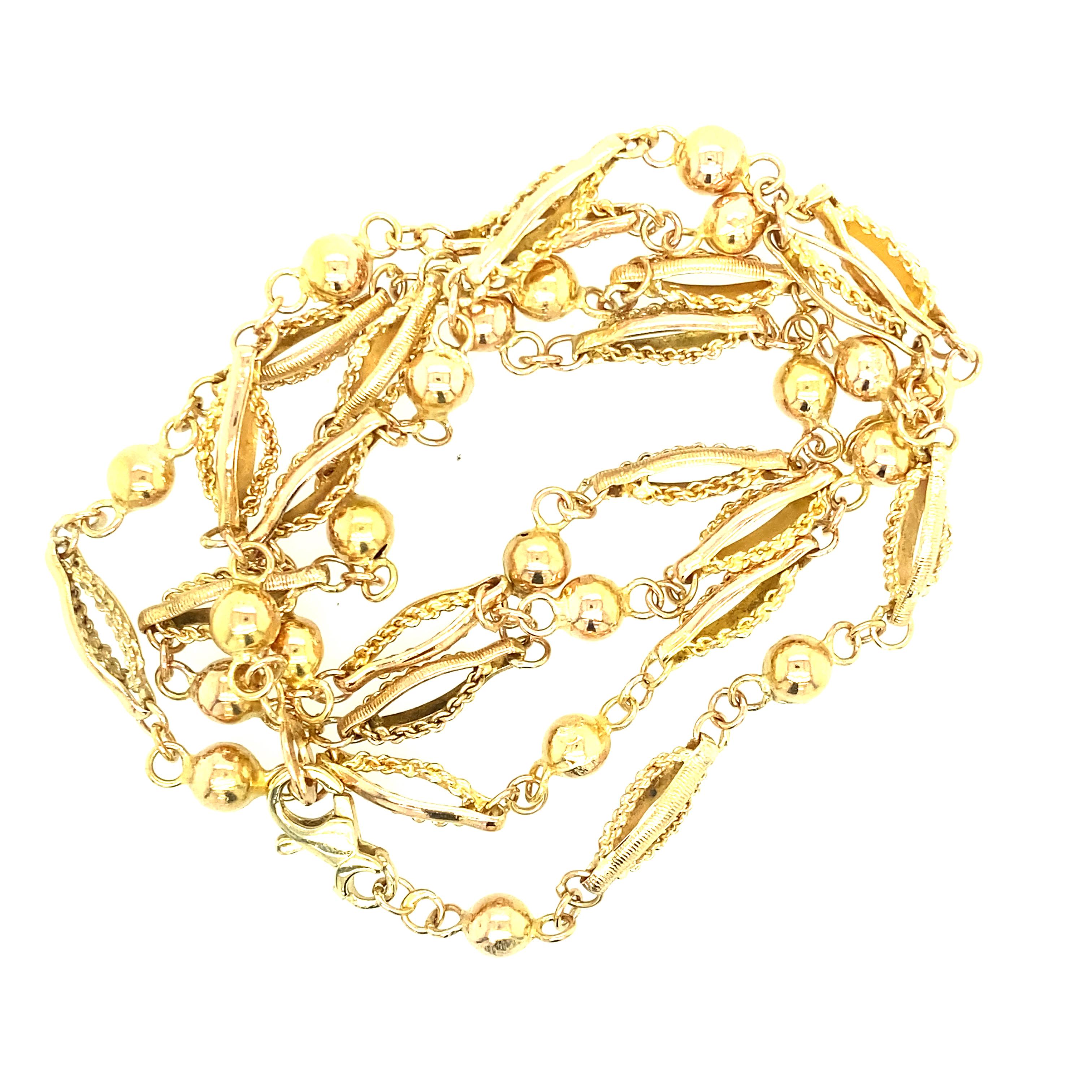 Modern 1950s Gold Necklace