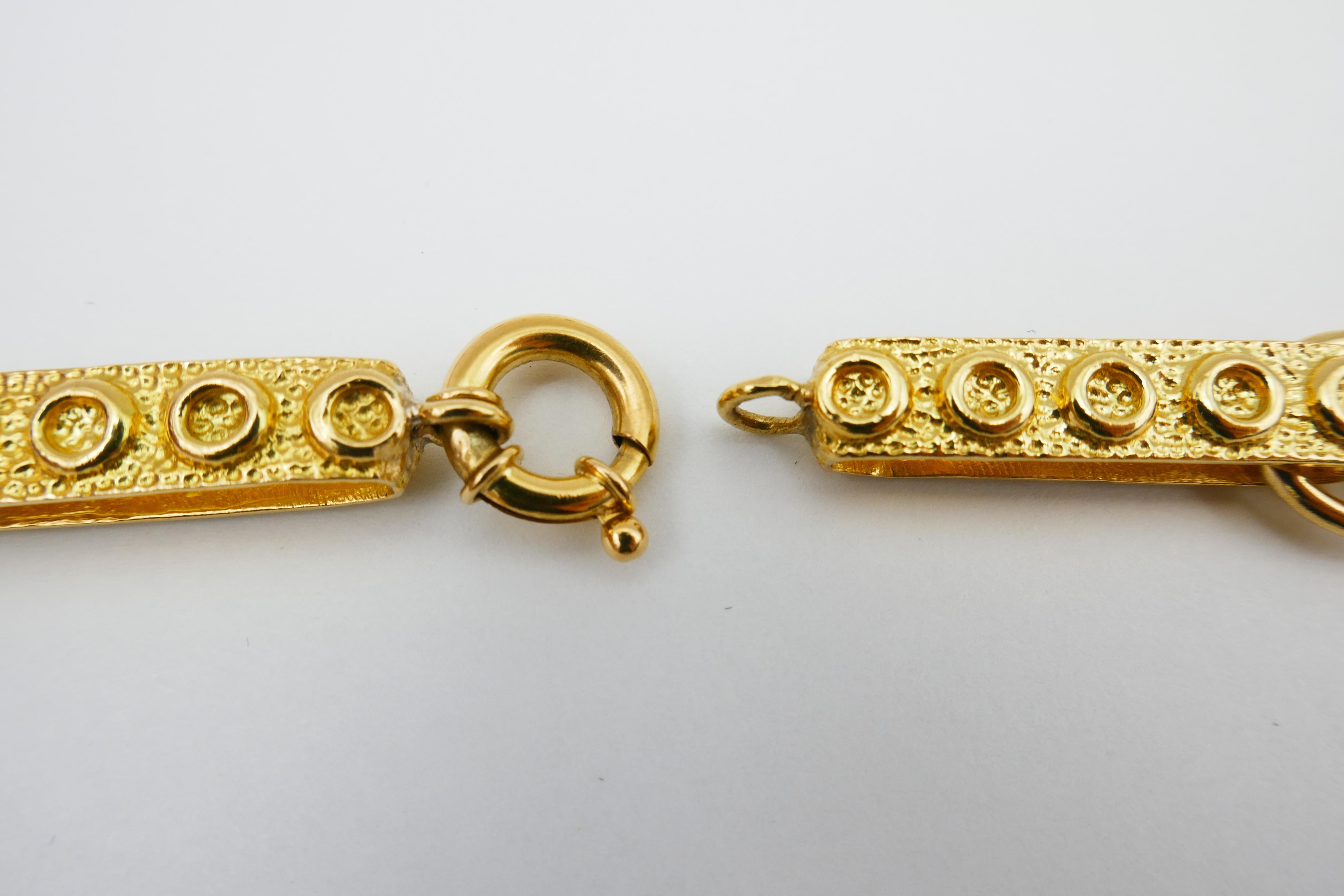 1950er Jahre Gold Halskette Schwere Gliederkette im Angebot 5