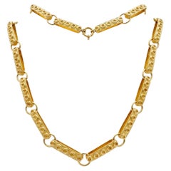 1950s Gold Necklace Heavy Link