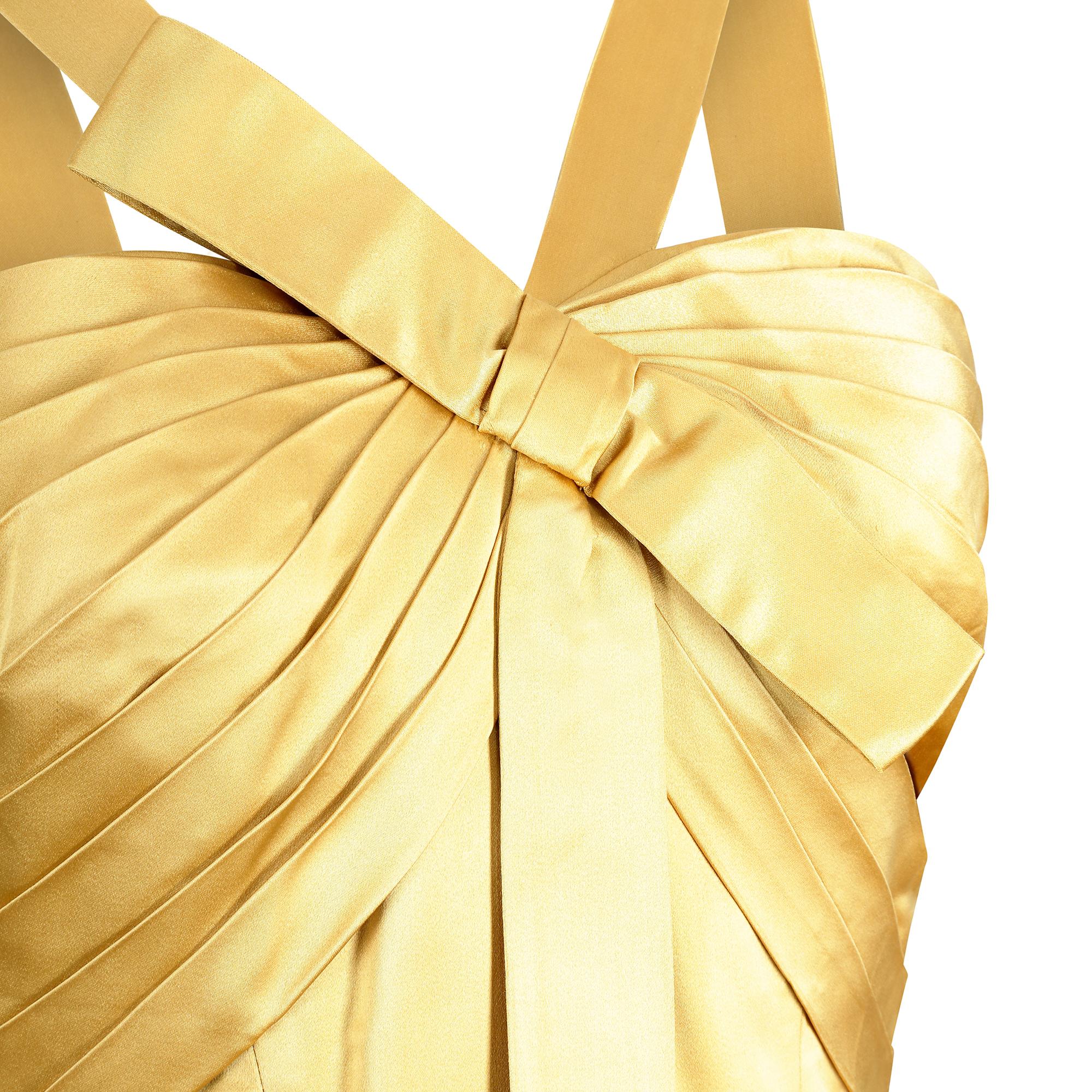 gold 1950s dress