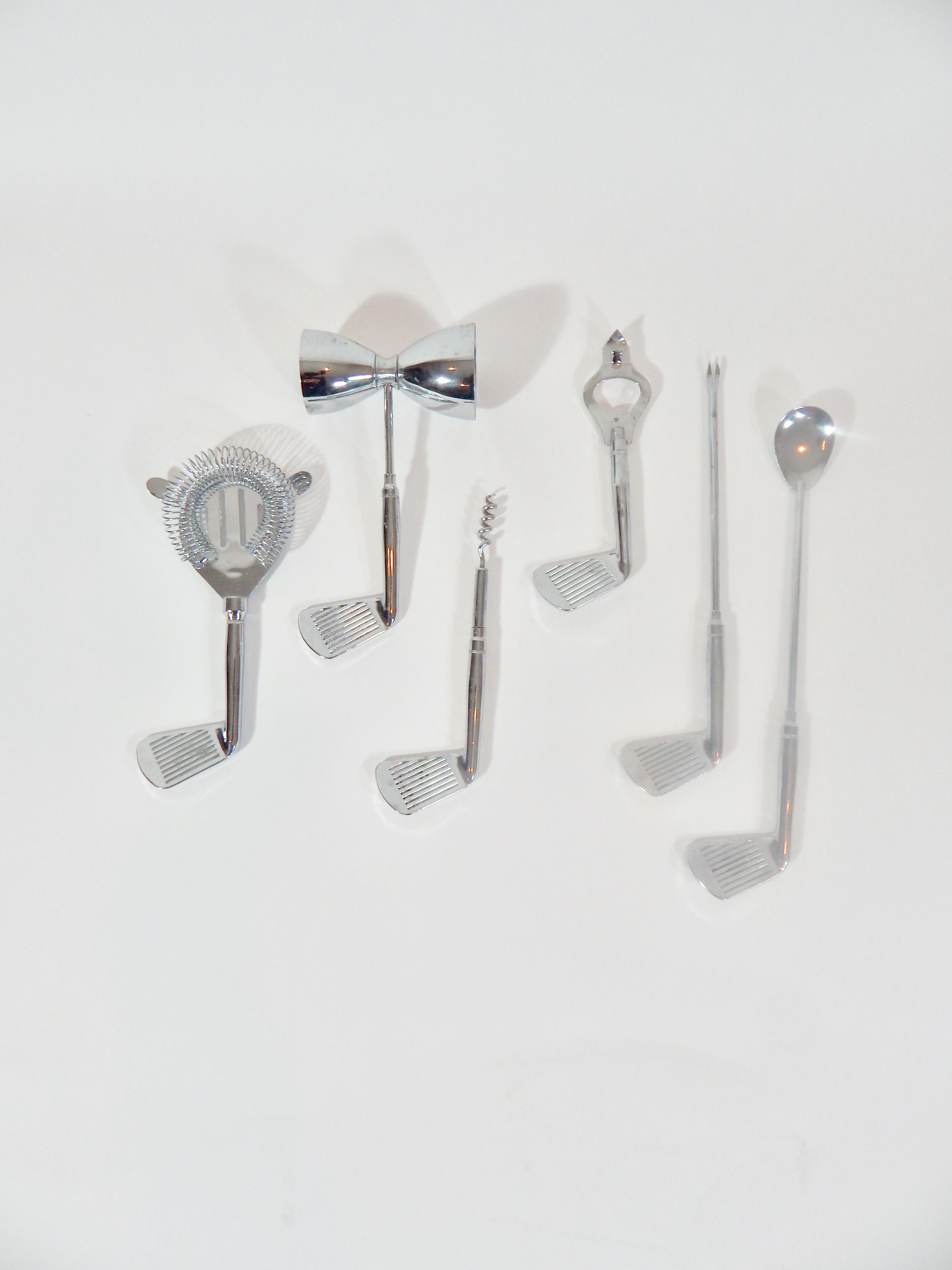 XX secolo Set da bar o da cocktail da golf anni '50 6 pezzi