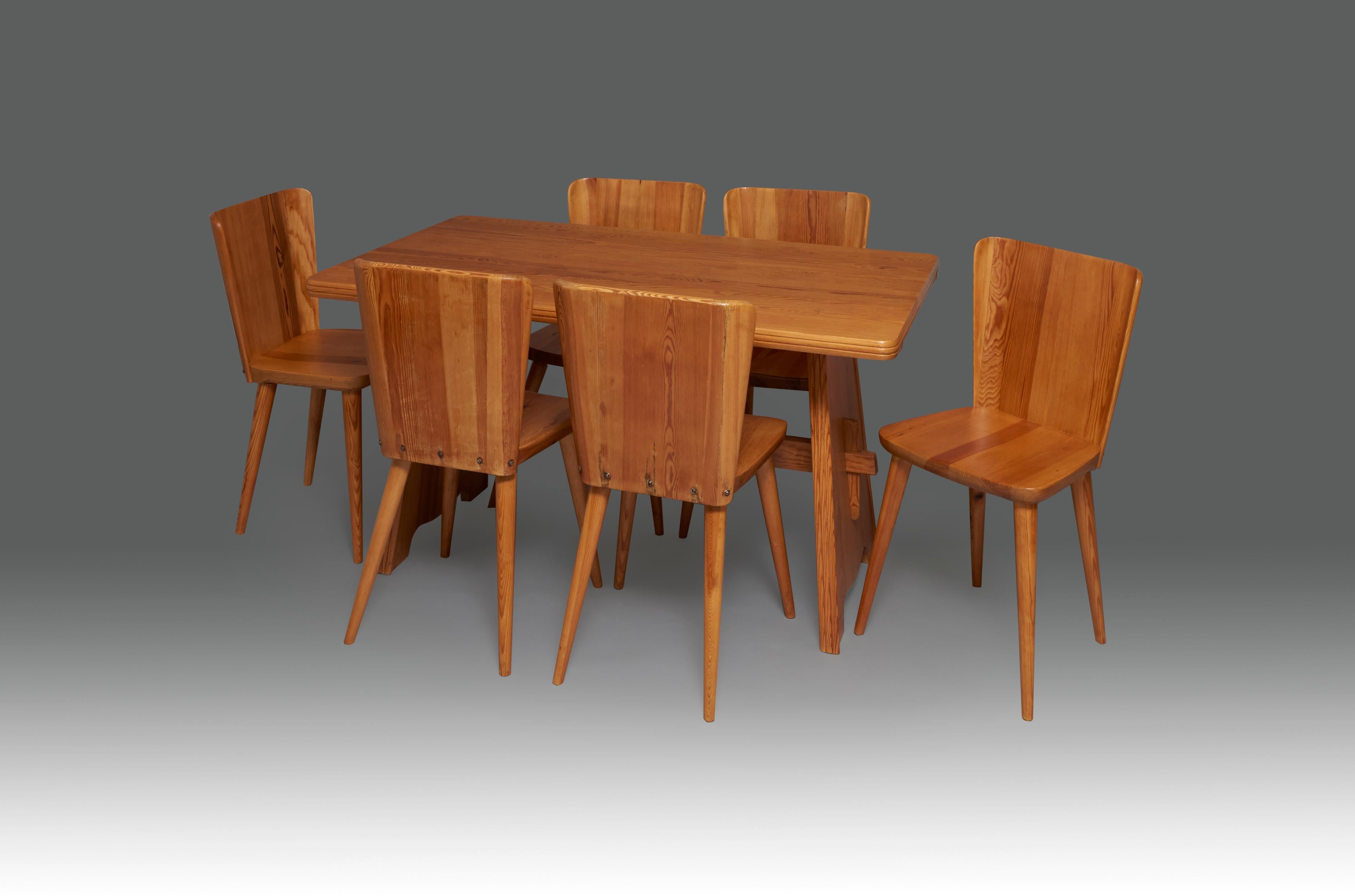 Mid-20th Century 1950s Göran Malmvall Dining Table for Svensk Fur For Sale