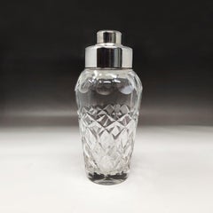 1950s Gorgeous Bohemian Cut Crystal Cocktail Shaker, Made in Italy