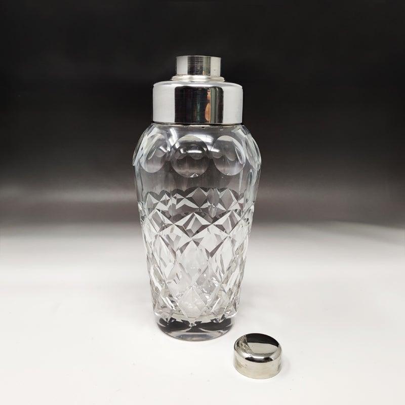 1950er Jahre Wunderschöner Cocktail Shaker aus geschliffenem Kristall, Made in Italy (Moderne der Mitte des Jahrhunderts) im Angebot