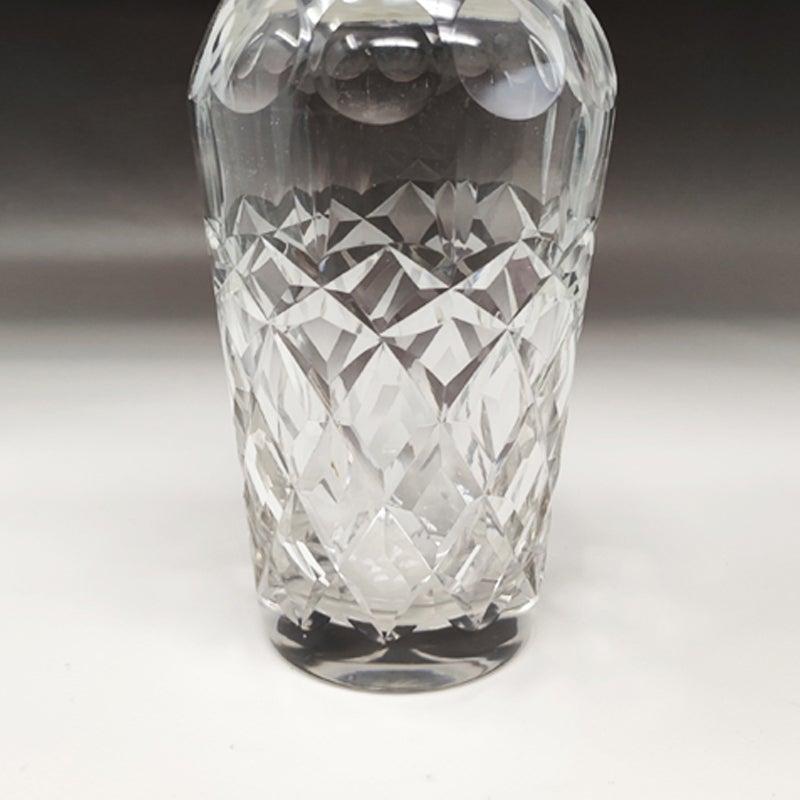 Mid-20th Century 1950s Gorgeous Bohemian Cut Crystal Cocktail Shaker, Made in Italy For Sale