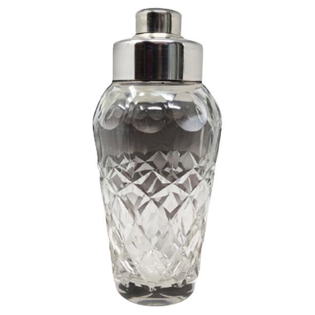 1950s Gorgeous Bohemian Cut Crystal Cocktail Shaker, Made in Italy