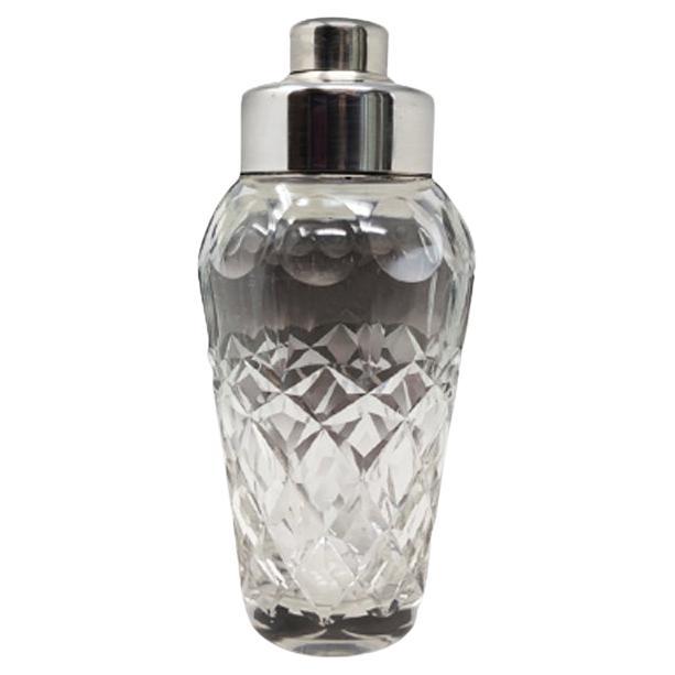 1950er Jahre Wunderschöner Cocktail Shaker aus geschliffenem Kristall, Made in Italy