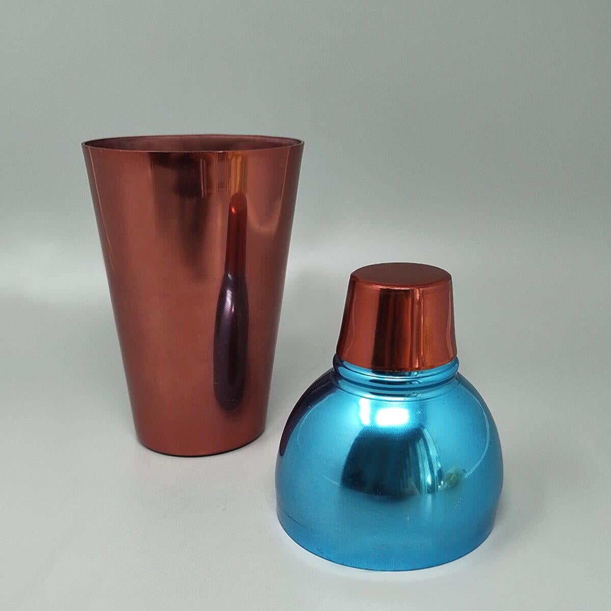 Italian 1950s Gorgeous Cocktail Shaker in Pure Aluminum. Made in Italy For Sale