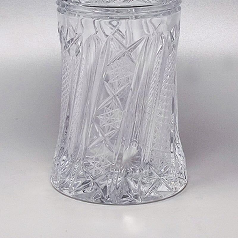 Mid-20th Century 1950s Gorgeous Cut Crystal Cocktail Shaker. Made in Italy