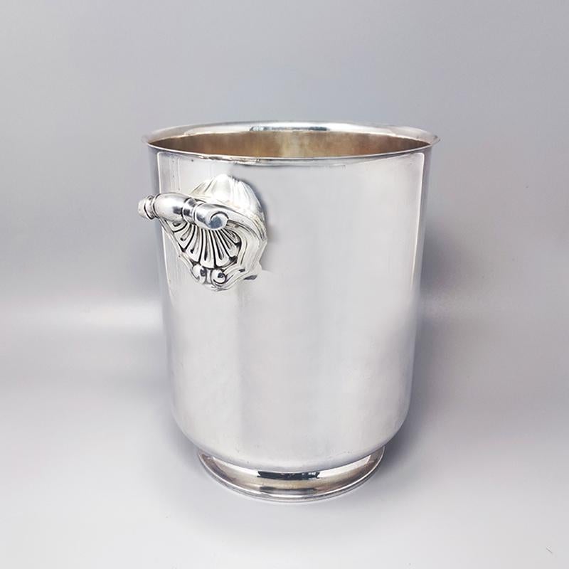 Mid-Century Modern 1950s Gorgeous Ice Bucket by Christofle in Silver Plated. Made in France For Sale