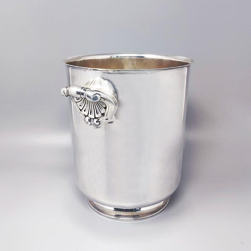 Mid-Century moderno 1950 Splendido secchiello per il ghiaccio di Christofle placcato in argento. Prodotto in Francia in vendita