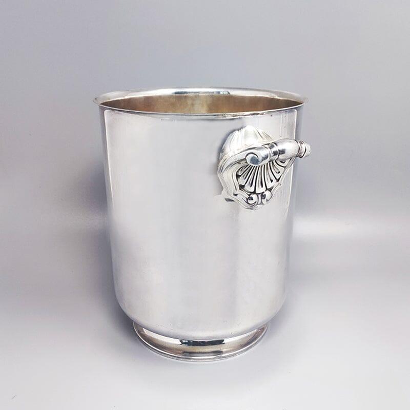 Francese 1950 Splendido secchiello per il ghiaccio di Christofle placcato in argento. Prodotto in Francia in vendita