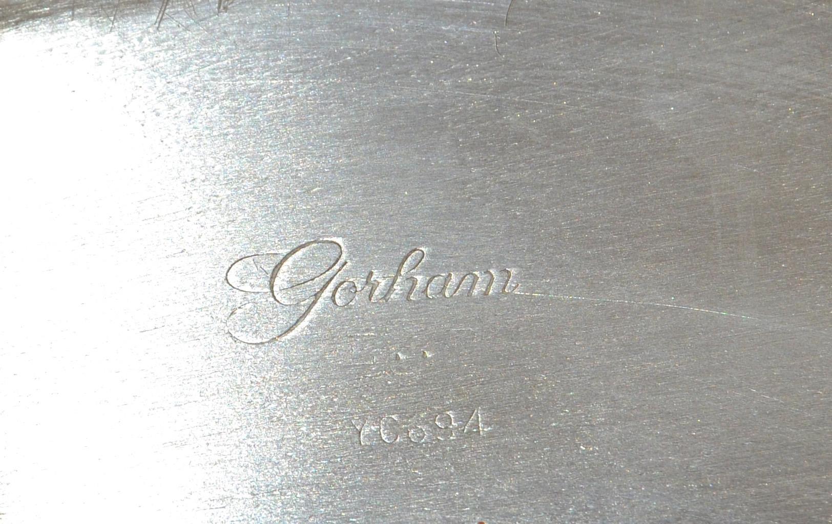 1950s Gorham Signature Dish Art Deco Silver Plate Lidded Dinnerware Serving Bowl en vente 6