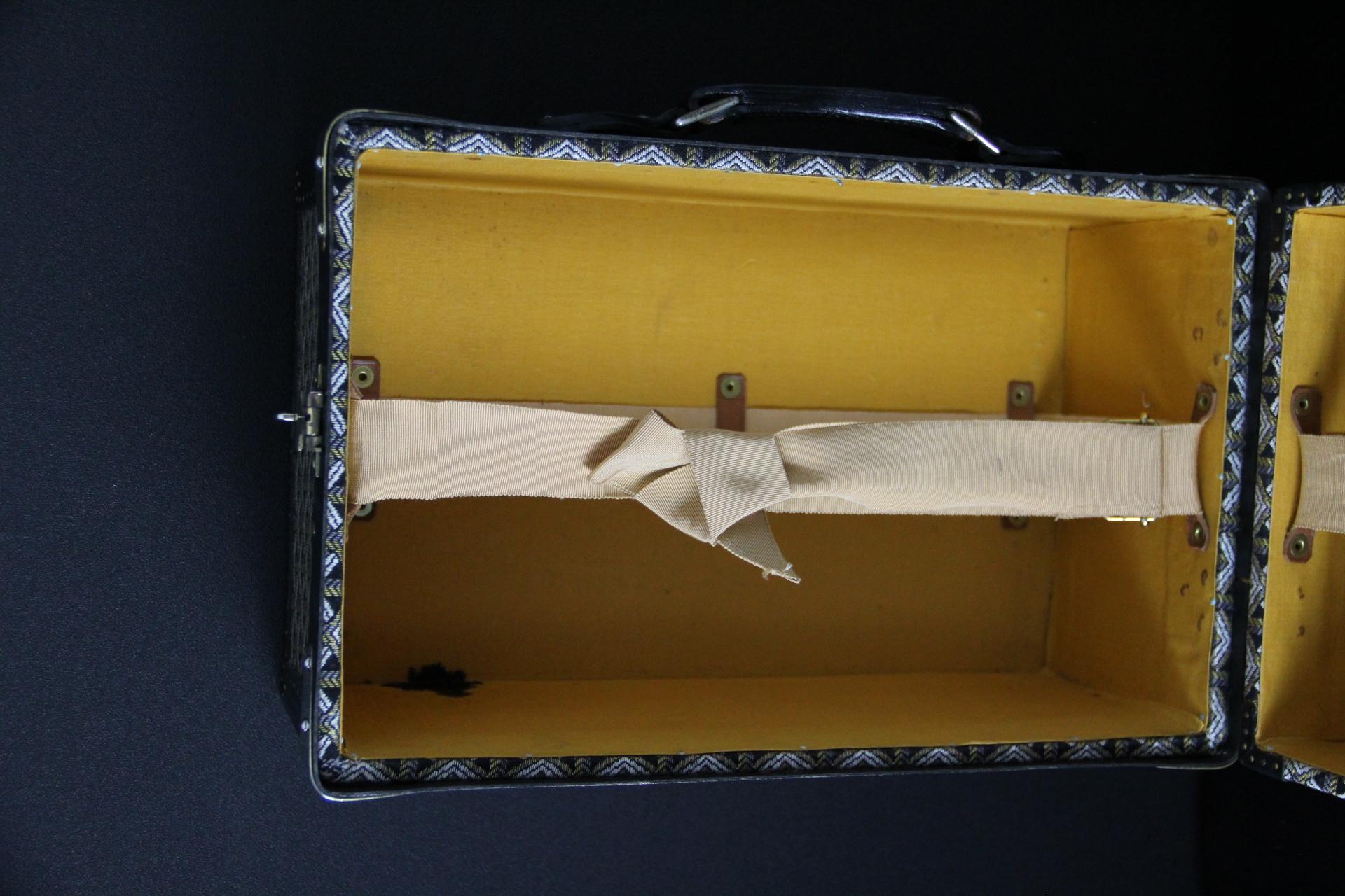 Baule da biblioteca Goyard del 1950 in tela Chevron in vendita 7