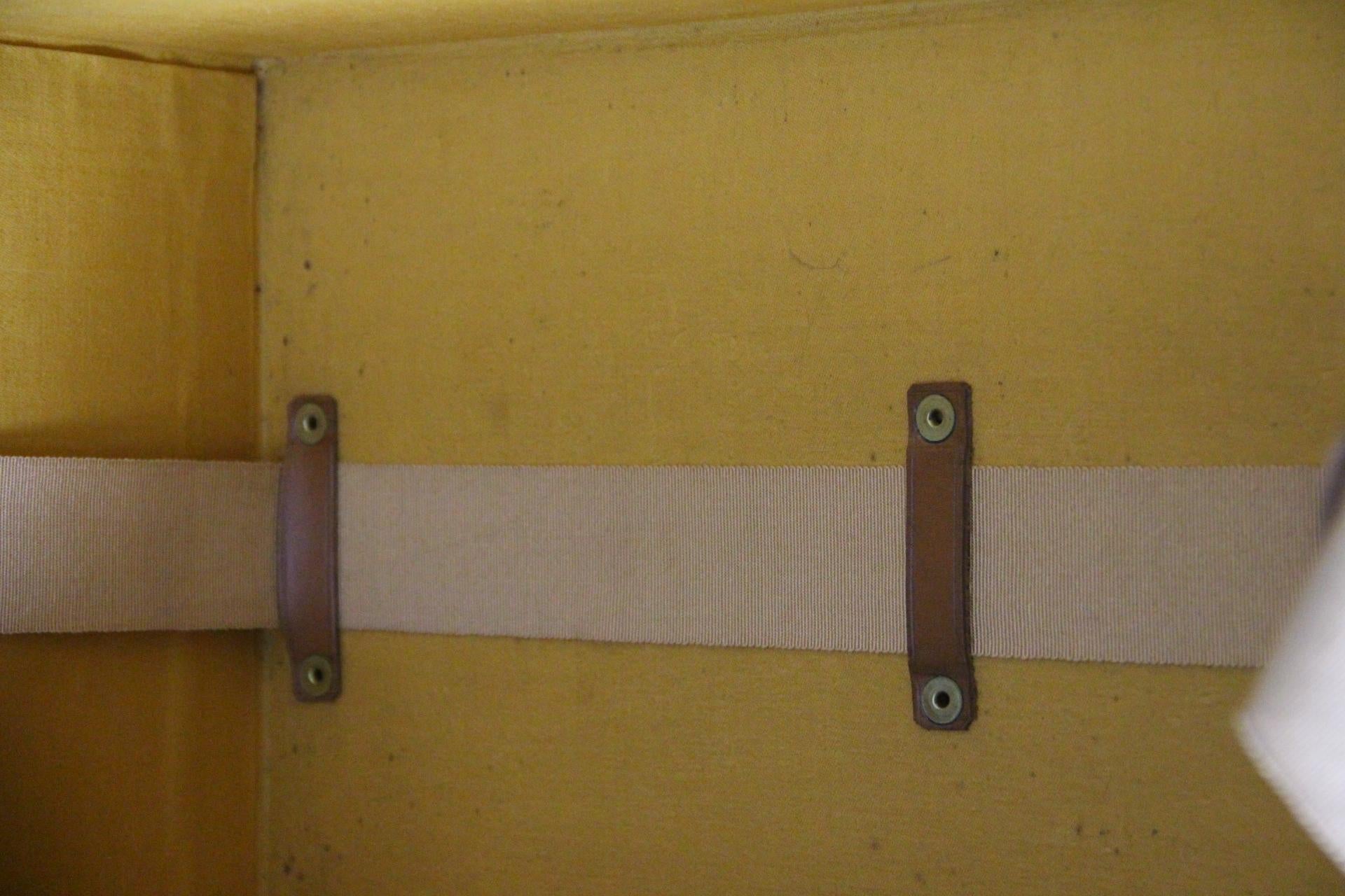 Baule da biblioteca Goyard del 1950 in tela Chevron in vendita 8
