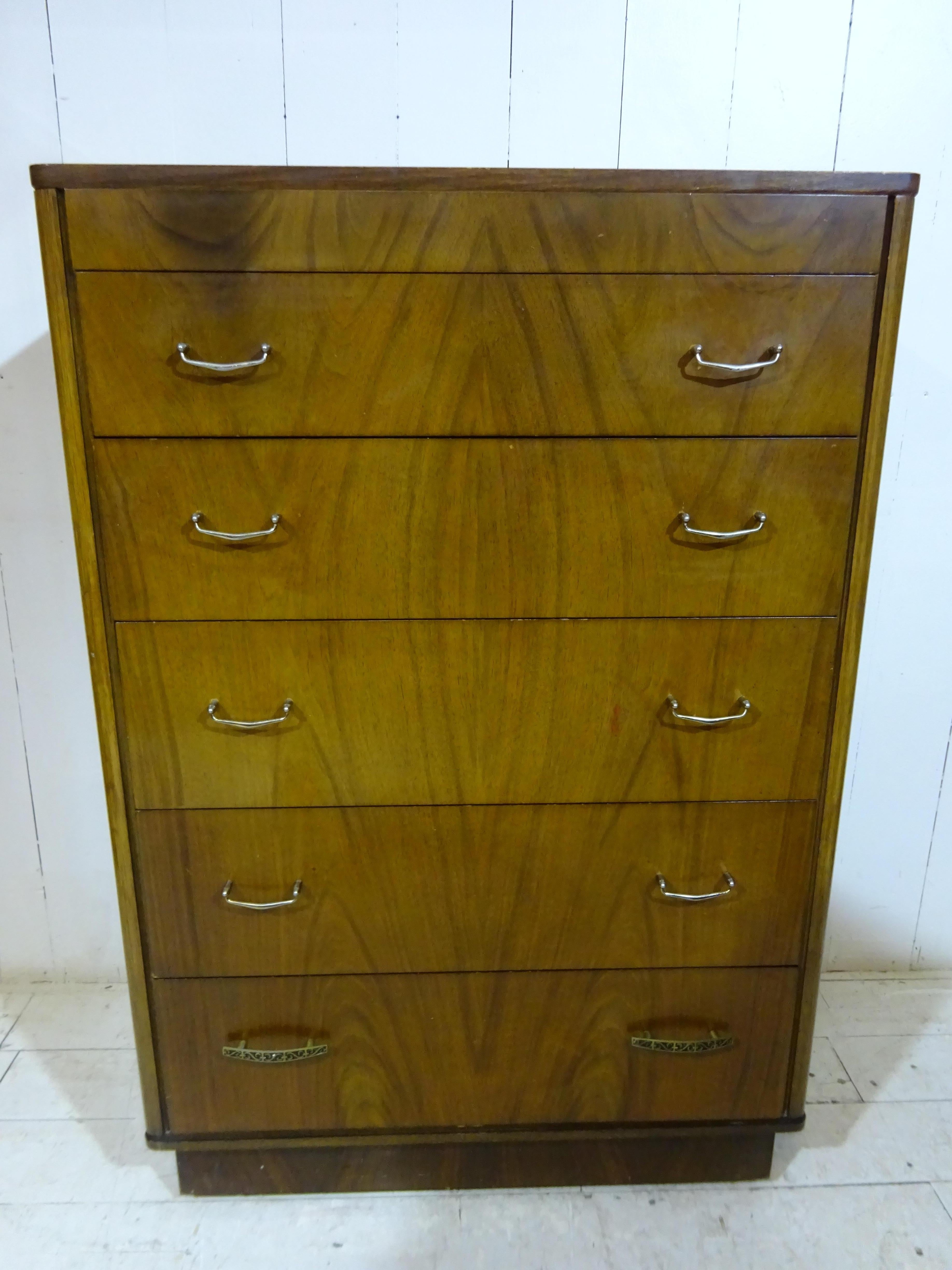 Mid-20th Century 1950s Graduated Chest of Drawers For Sale