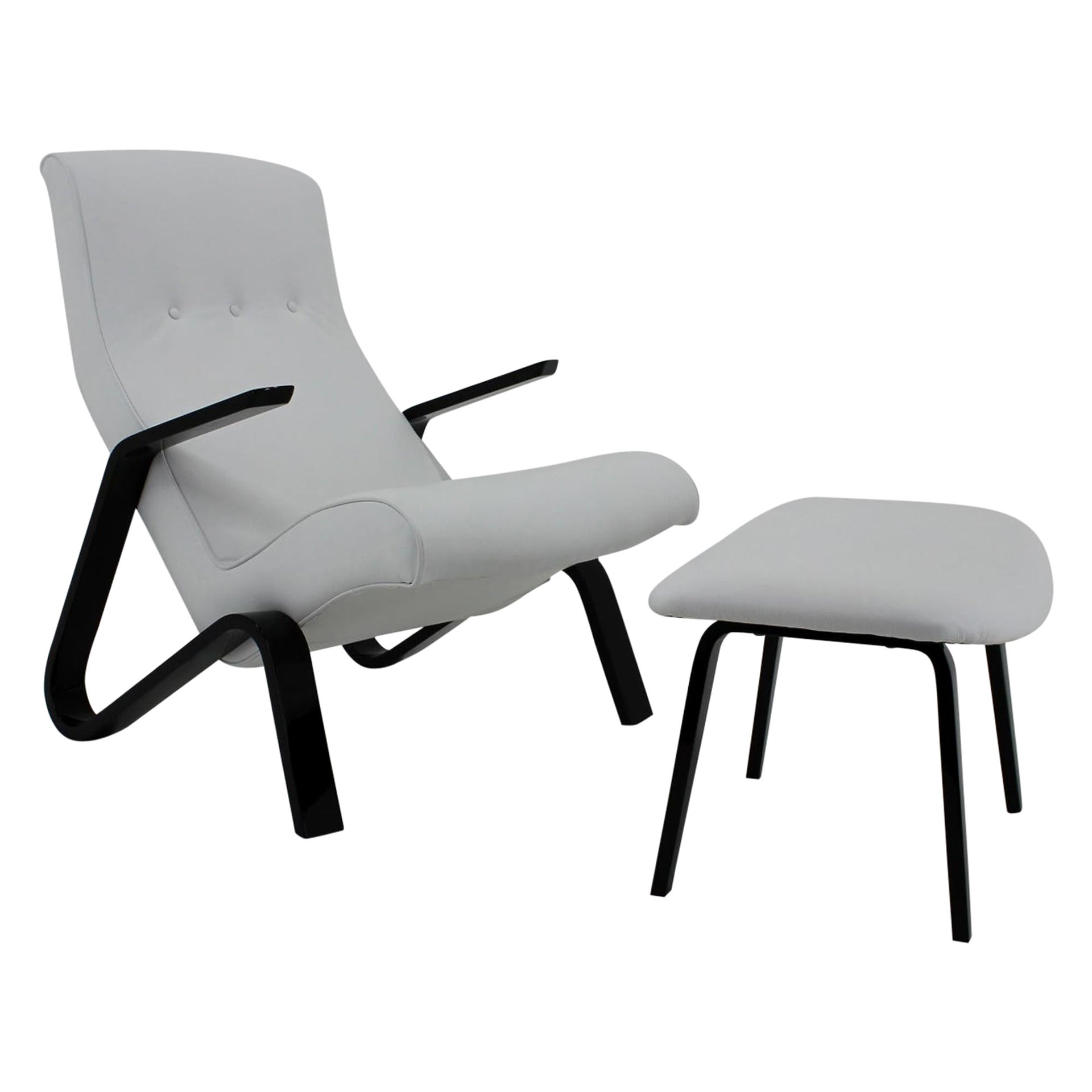 1950s Grasshopper Chair and Stool for Knoll For Sale