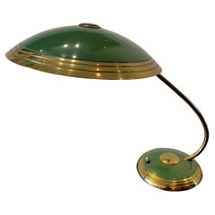 Art Deco Style Mid-Century Modern 1950s Green and Gold Table Lamp