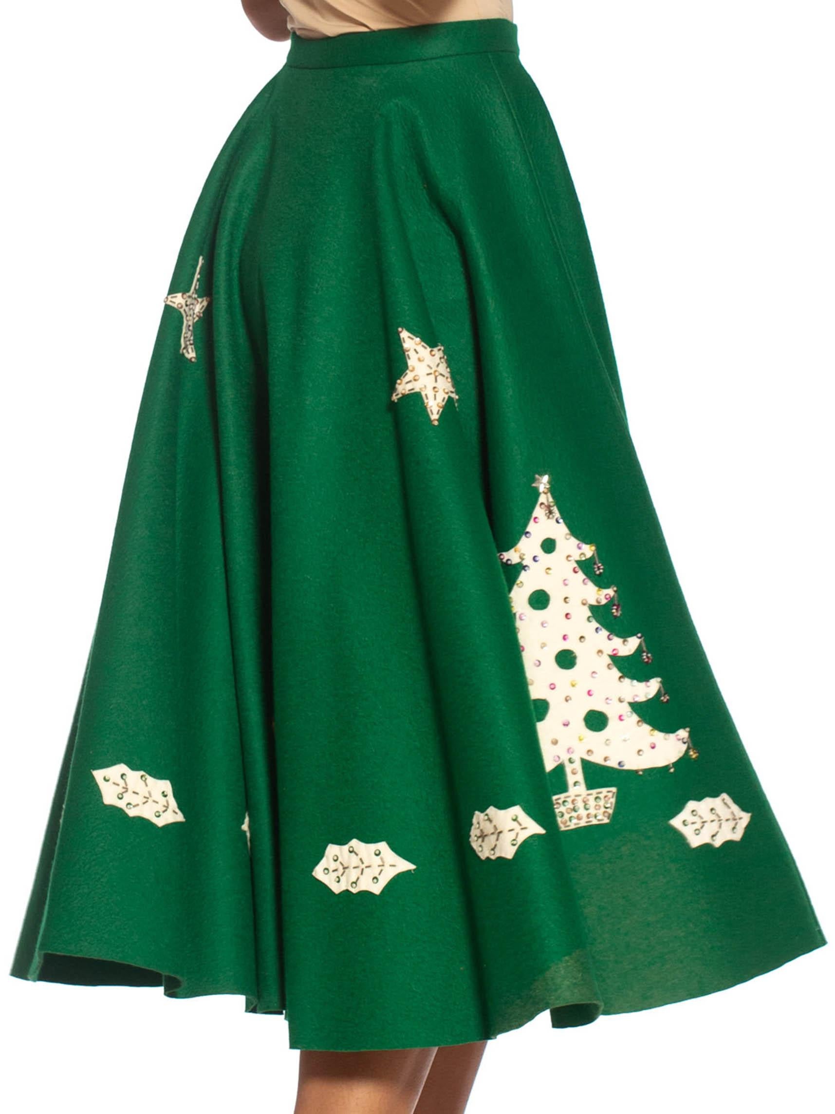 green christmas skirt