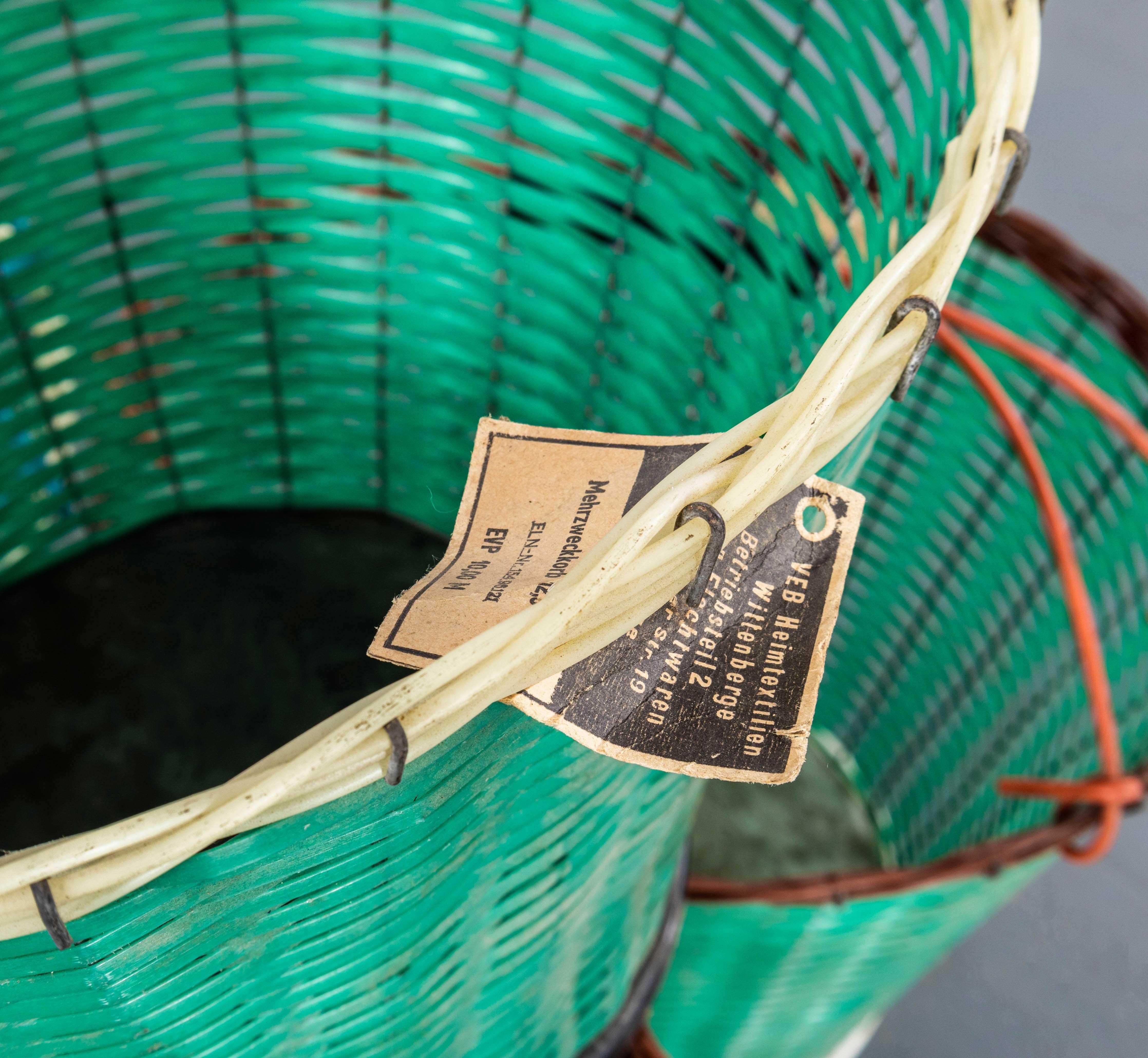 Mid-20th Century 1950's Green Grape Picking Baskets - New Old Stock GDR