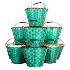 1950's Green Grape Picking Baskets - New Old Stock GDR