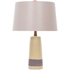 lampe de table des années 1950:: grise et beige:: signée Jane & Gordon Martz "A"