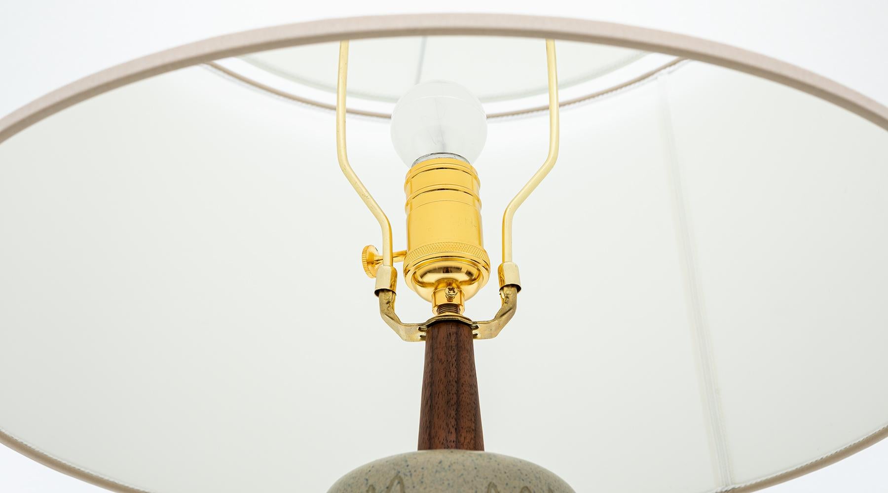 20th Century 1950s Grey and Beige Table Lamp by Jane & Gordon Martz 'd' For Sale