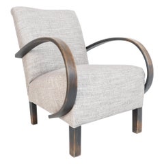 1950s Grey Upholstered Armchair