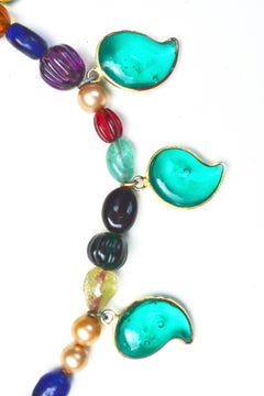 Chanel Gripoix Leaf Necklace, 1950s