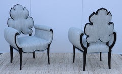 1950's Grosfeld House Flower Back Lounge Chairs