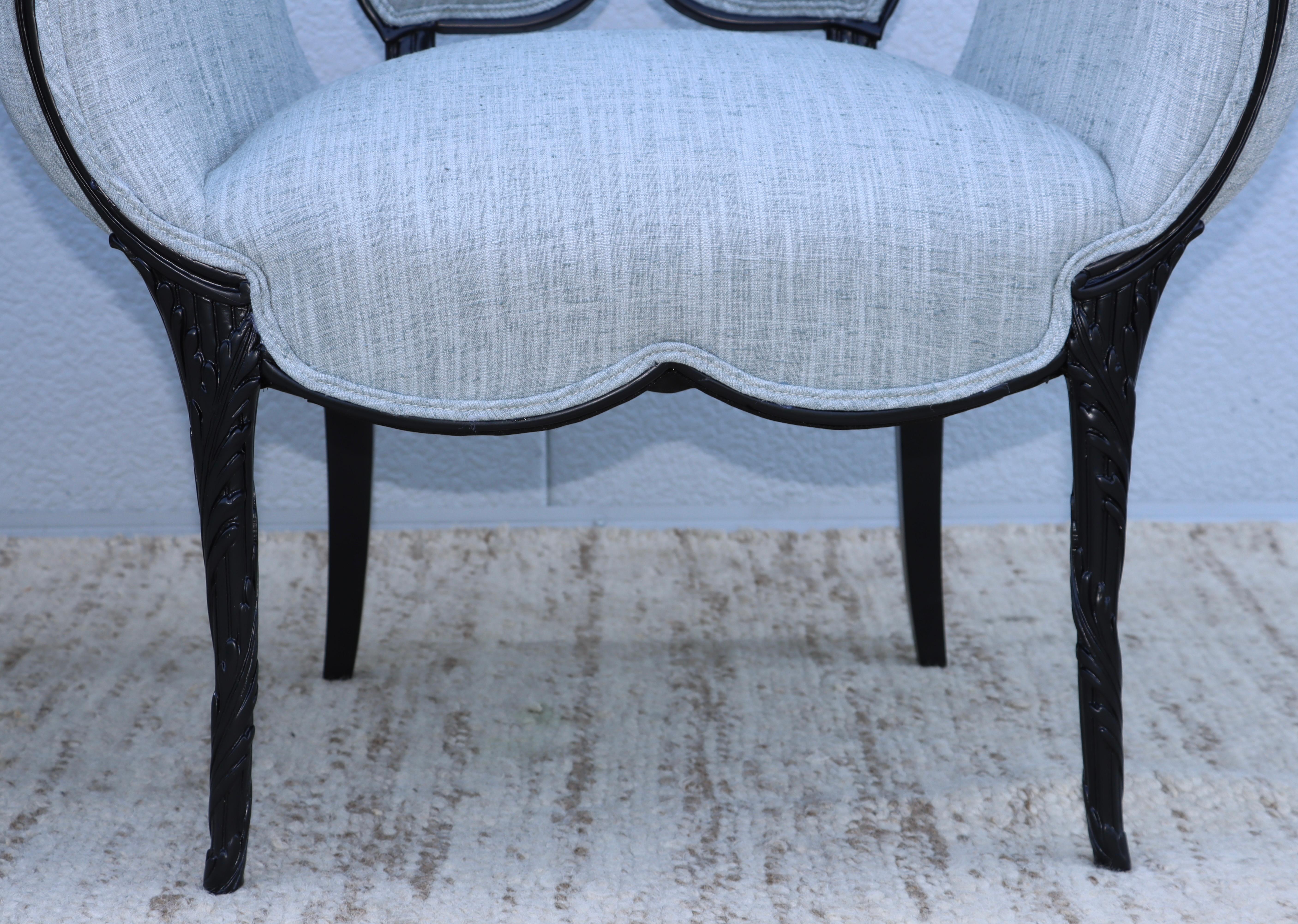 Fabric 1950's Grosfeld House Flower Back Lounge Chairs