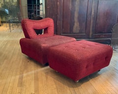 1950s Grosfeld House Lounge Chair & Ottoman
